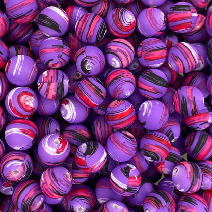 Perle de 15 mm imprimée à l’aquarelle