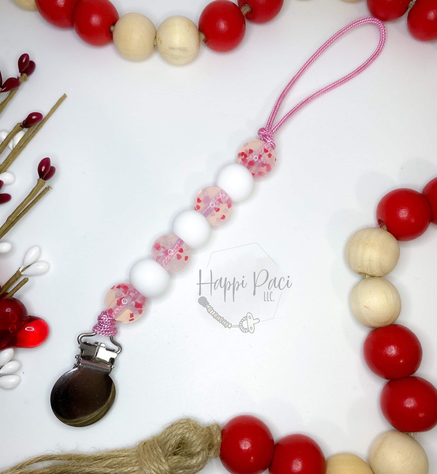 Confetti Heart Beads 12mm Bead