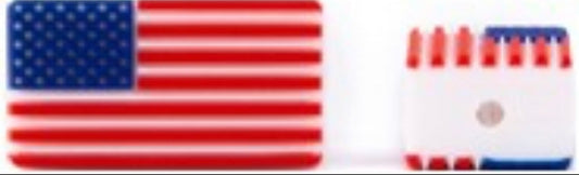 Perles focales drapeau États-Unis et Canada