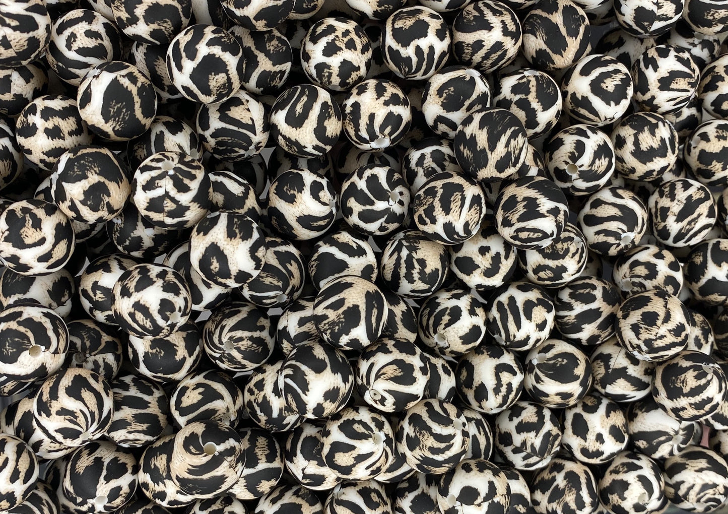 Cheetah Printed 15mm Bead
