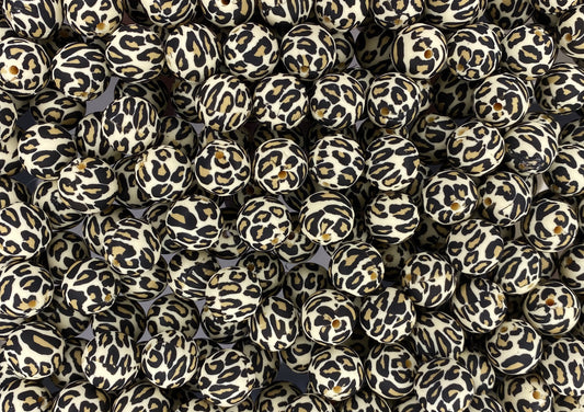 Leopard Printed 12mm Bead