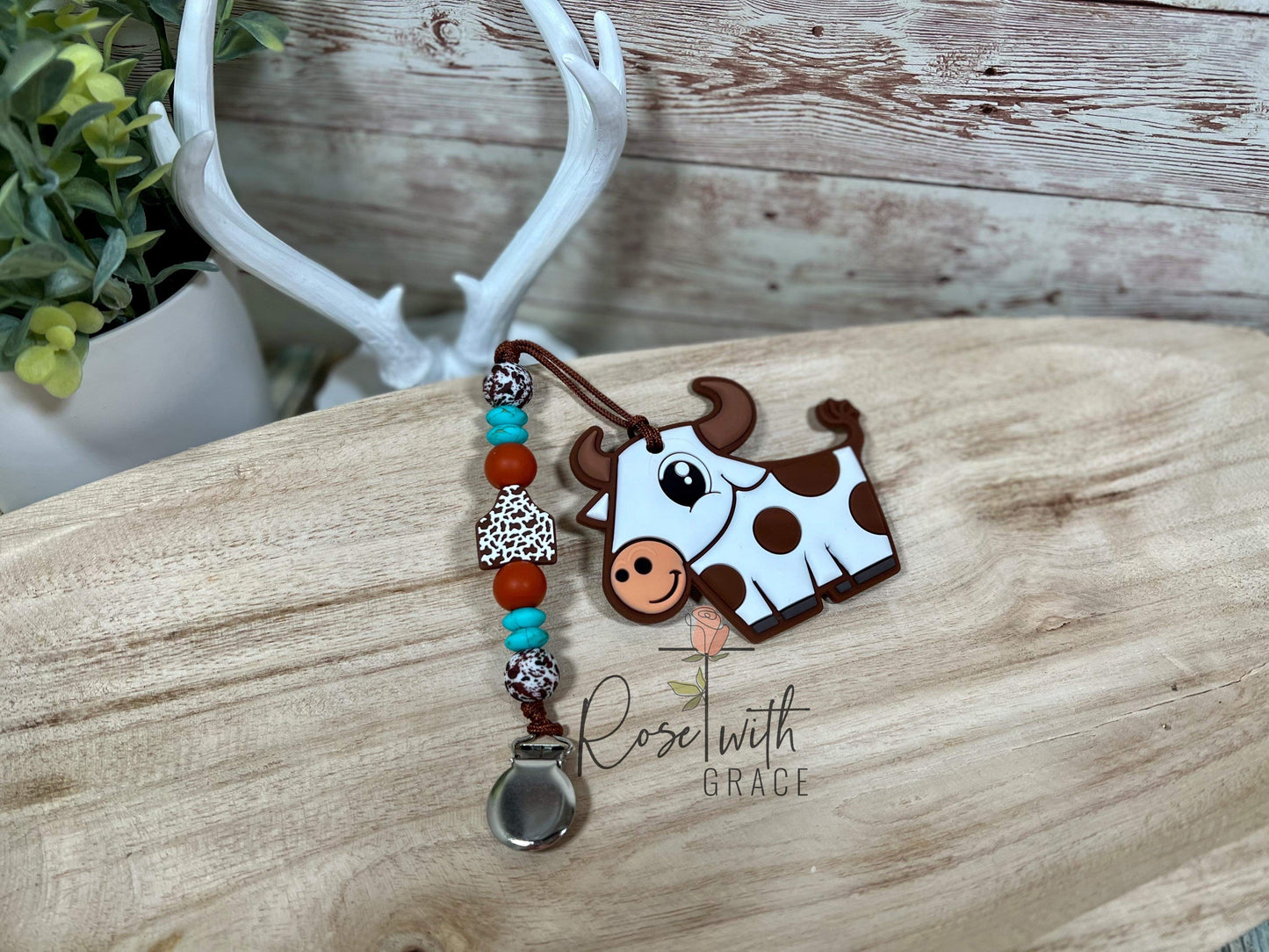 Cow Tag Focal Bead