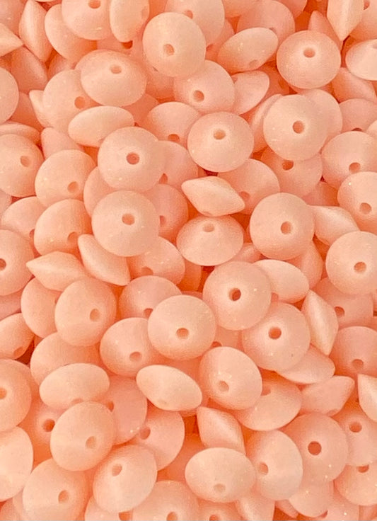 Baby Pink Glitter 12mm Lentil