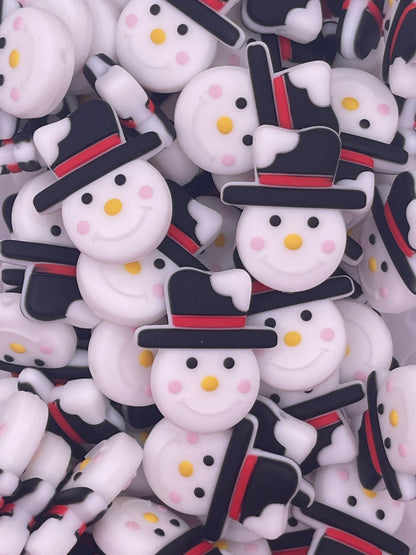 Perle focale de bonhomme de neige magique
