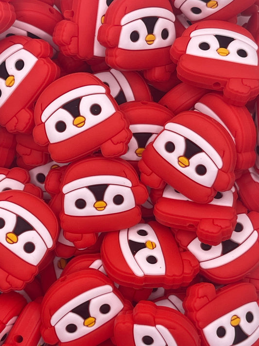 Christmas Penguin Focal Bead