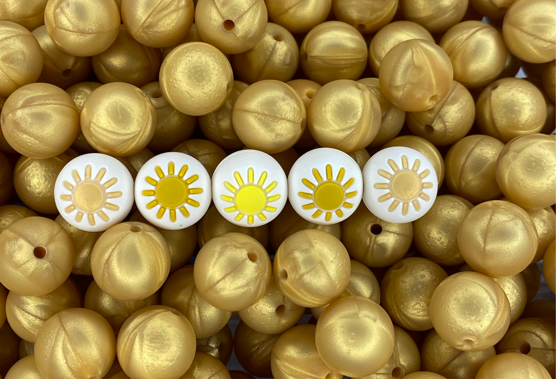 15mm Sunshine Yellow Round Silicone Beads, Yellow Round Silicone Beads,  Beads Wholesale