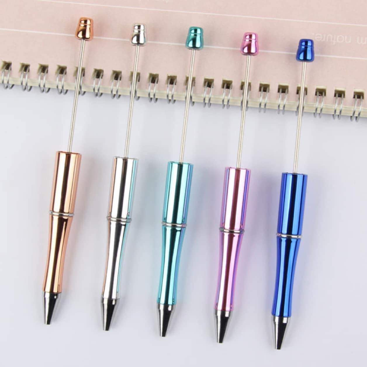 Chrome Plastic Blank Beadable Pens