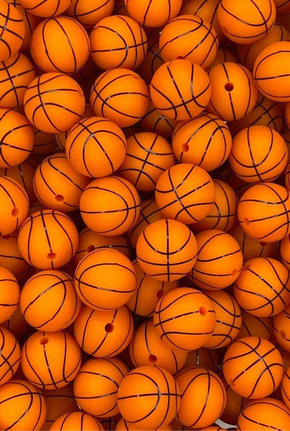 Basketball Printed 15mm Bead