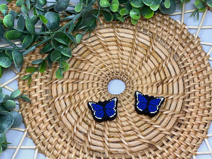 Blue Monarch Butterfly Focal Bead