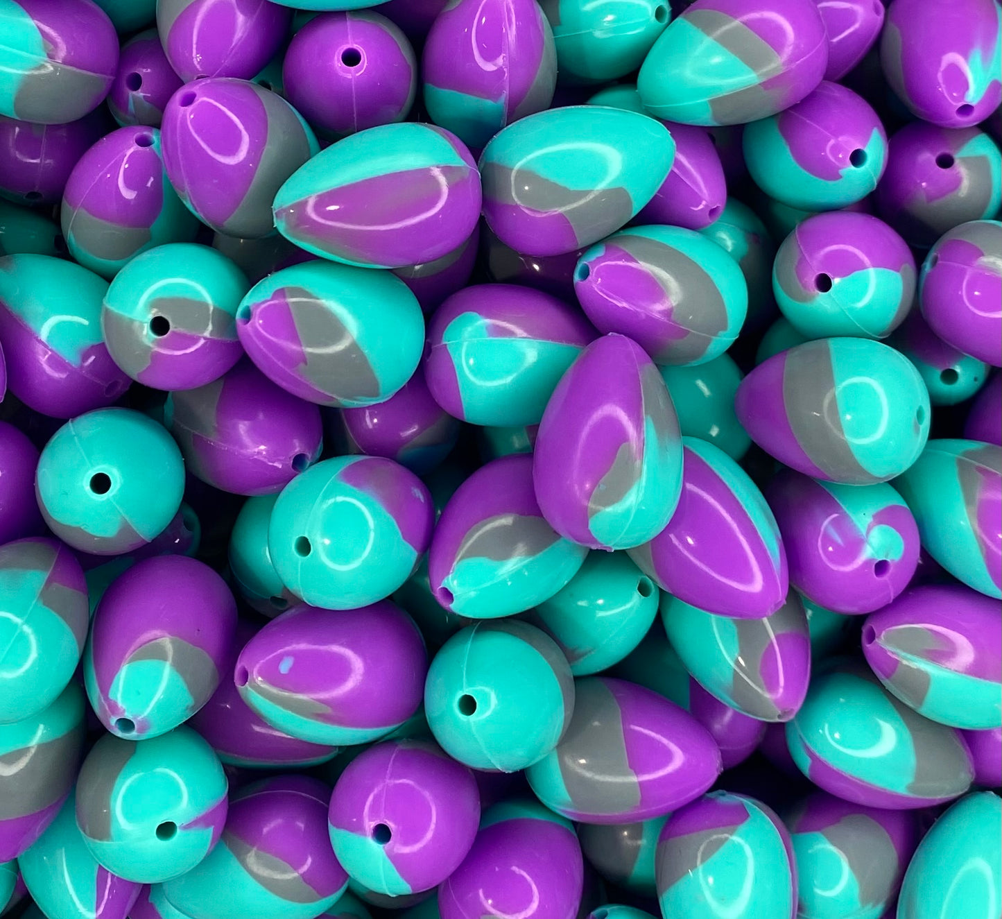 Swirly Easter Egg Focal Beads