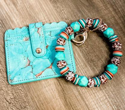 CTS Creation: Turquoise Stone Printed Wallet #42