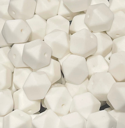 White 14mm Hexagon