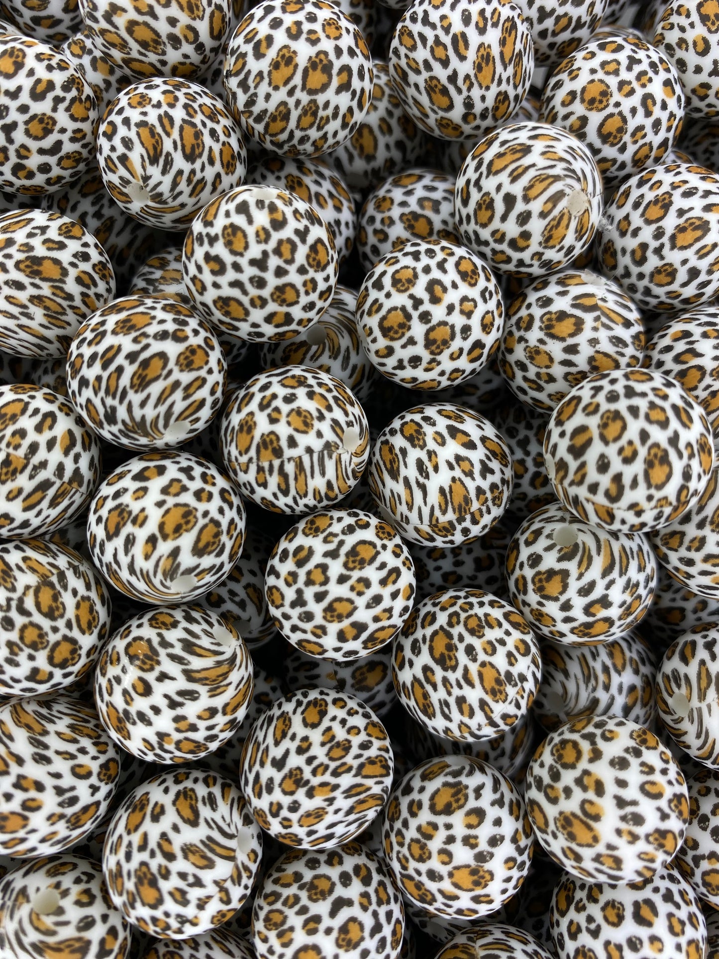 CTS Creation: Death Leopard Printed 15mm Bead