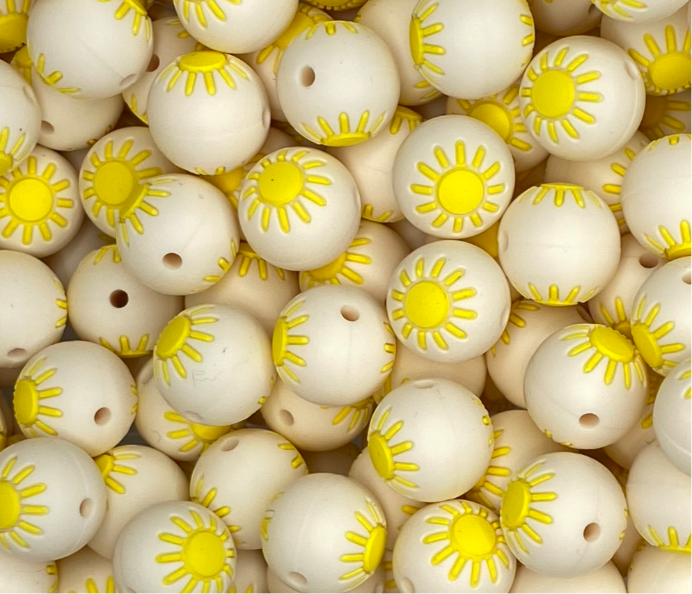 Daffodil High Shine Silicone Beads 15mm