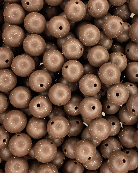 Speckled Milk Chocolate 15mm Bead S15-13