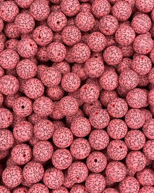 Pink Boobie F Cancer Custom Printed 15mm Bead