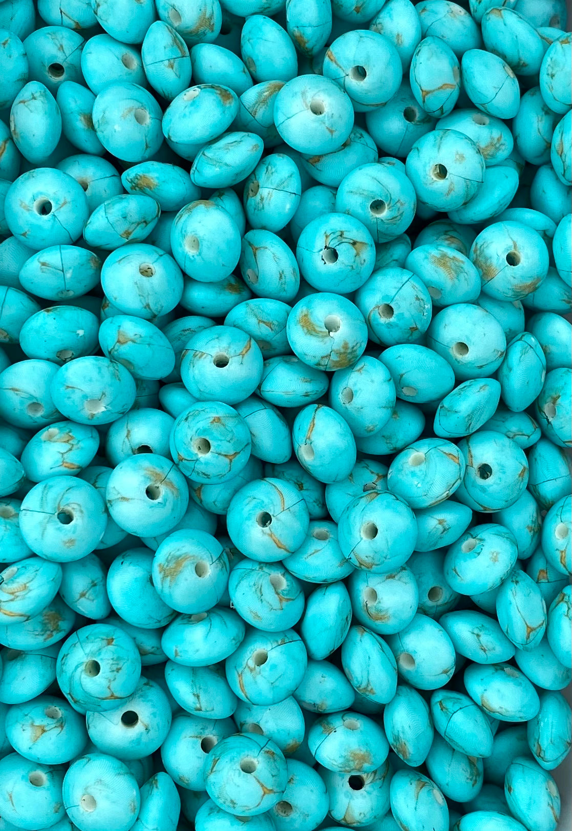 CTS Creation: Turquoise Stone Printed 12mm Lentil