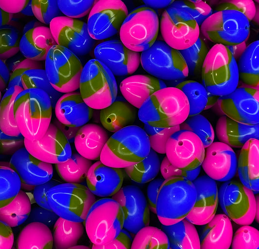 Swirly Easter Egg Focal Beads